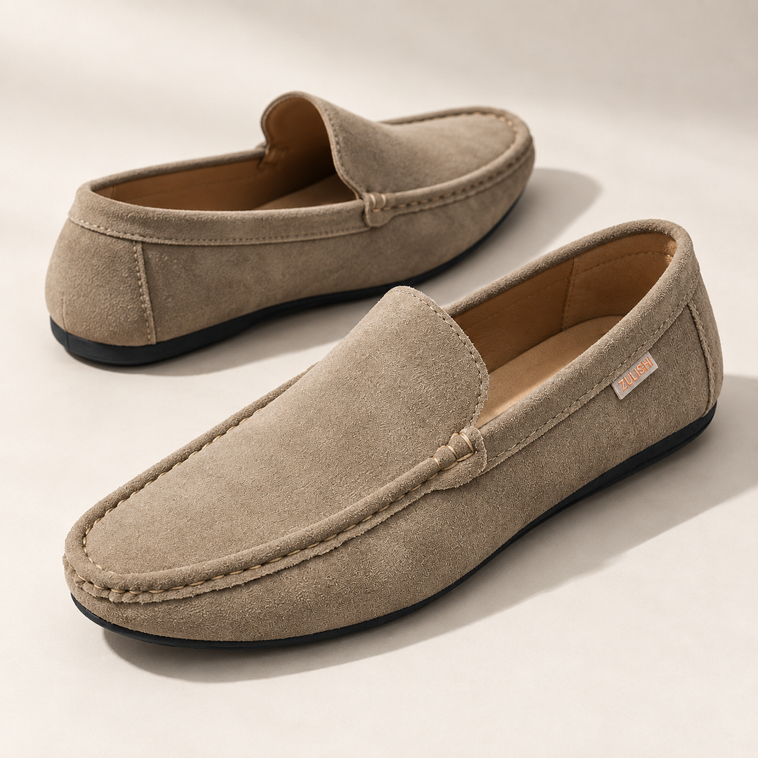 Ellis loafers in khaki, additional product angle.