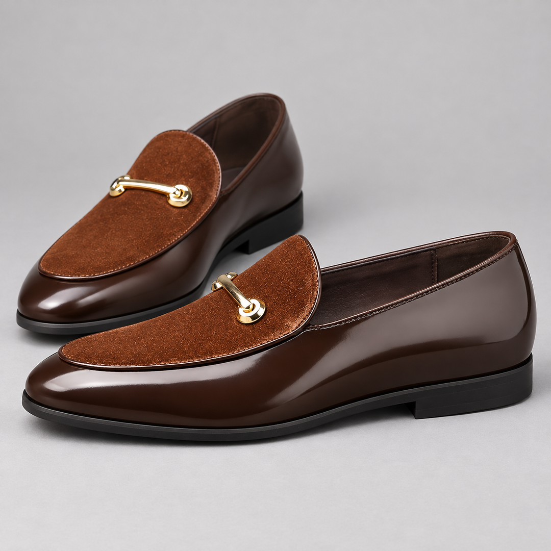 Garrett Brown loafers, alternate studio angle