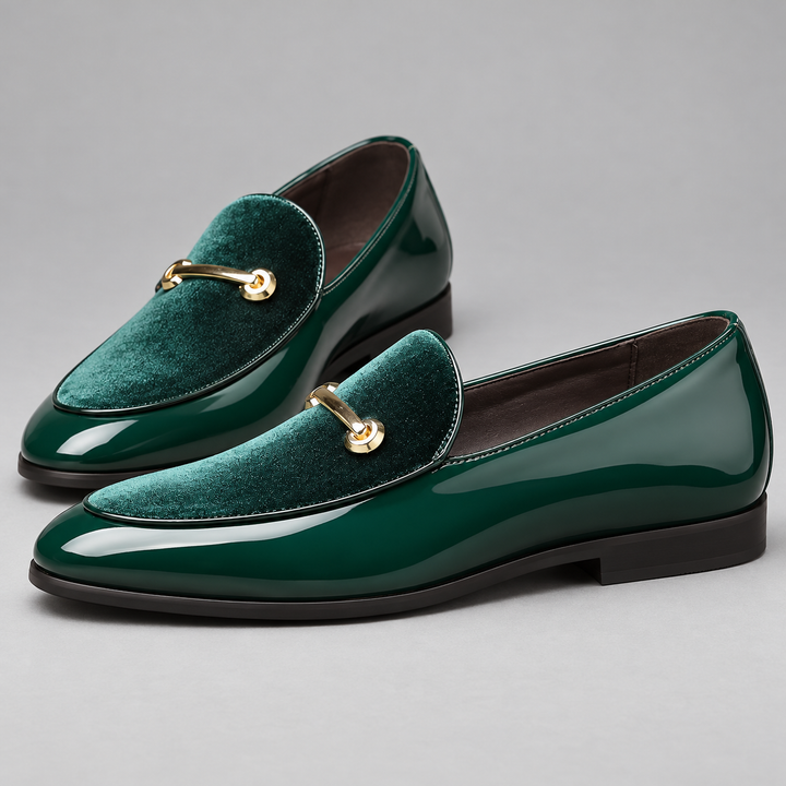 Garrett Green loafers, alternate studio angle