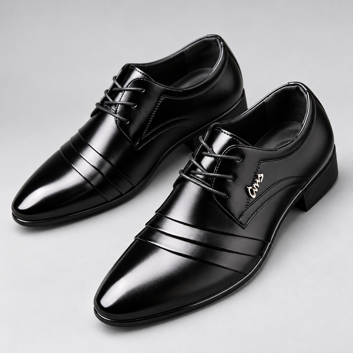 Alastair Black shoe pair, studio three-quarter view