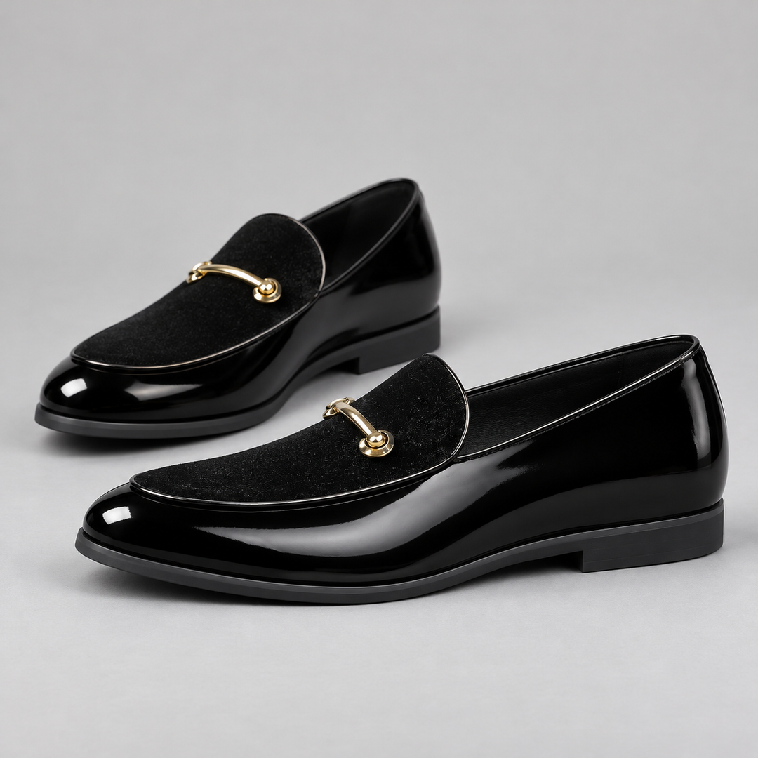 Garrett Black loafers, alternate studio angle