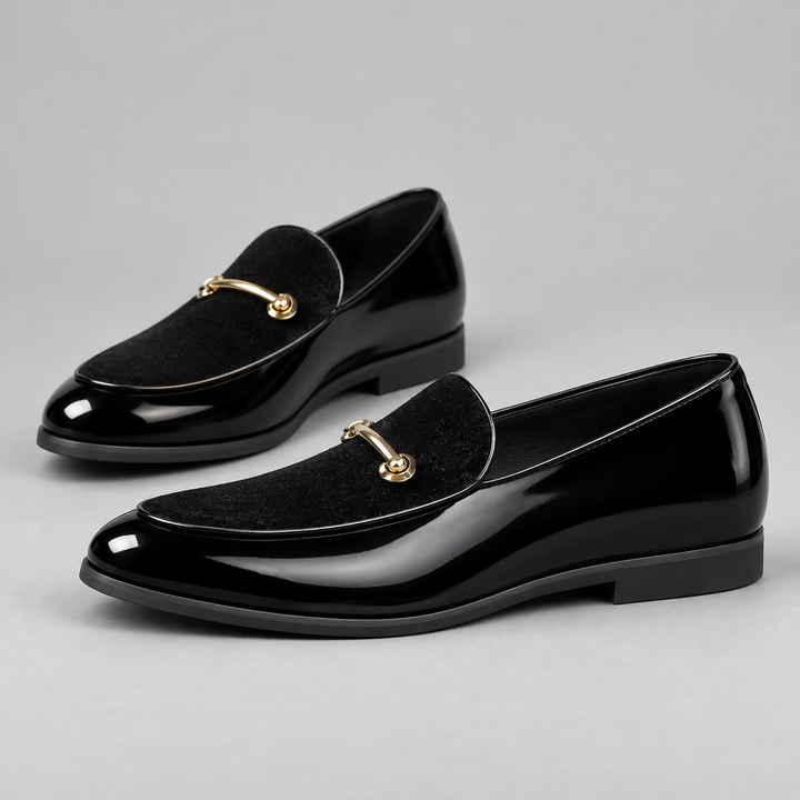 Garrett Black loafers, alternate studio angle