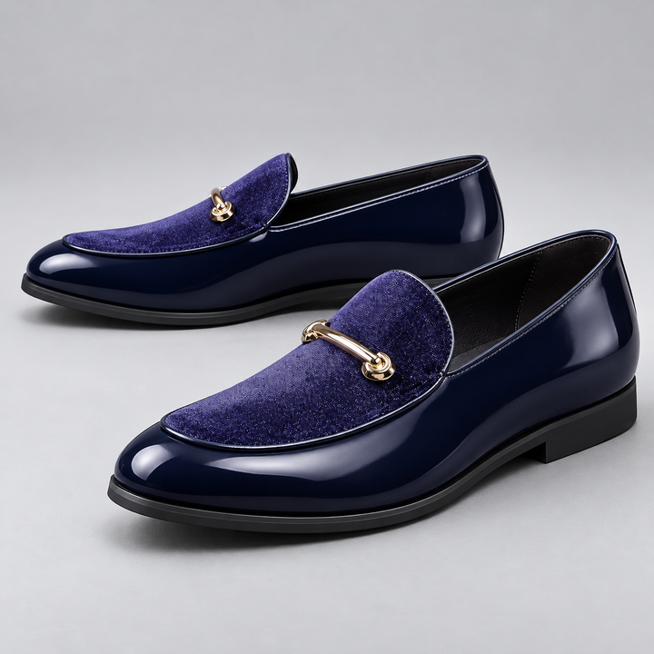 Garrett Purple loafers, studio three-quarter view