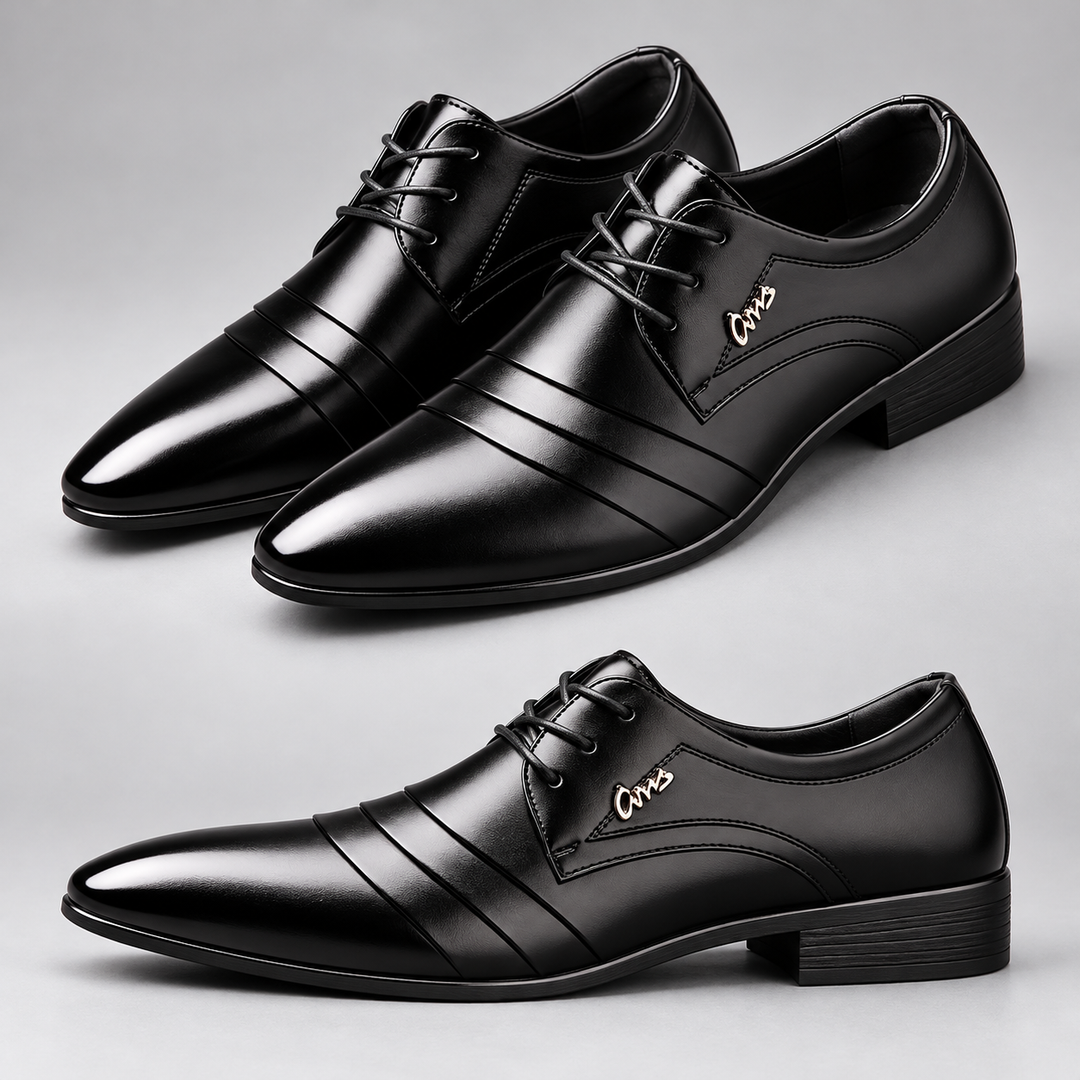 Alastair Black shoes, front and side studio views