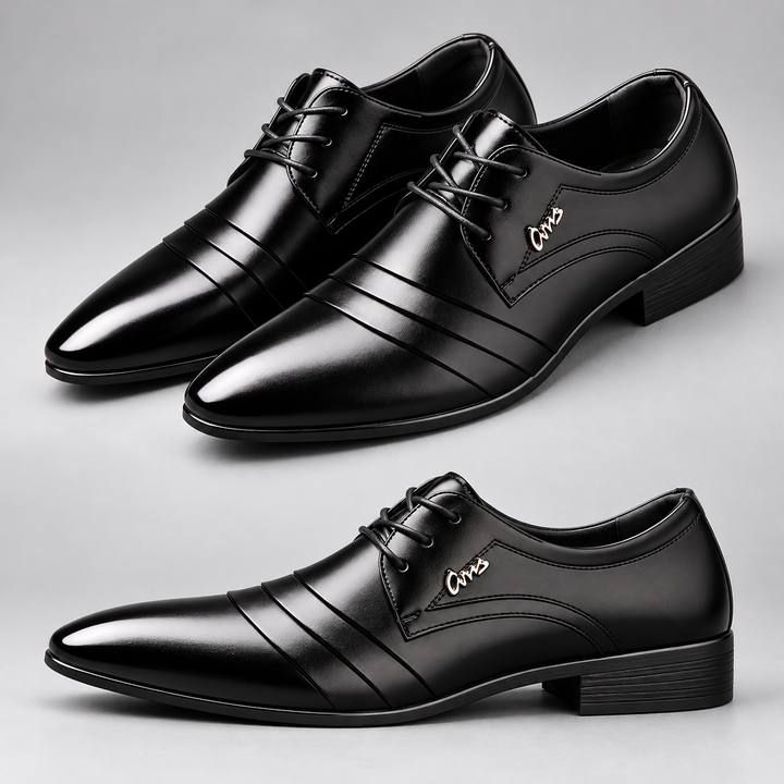 Alastair Black shoes, front and side studio views