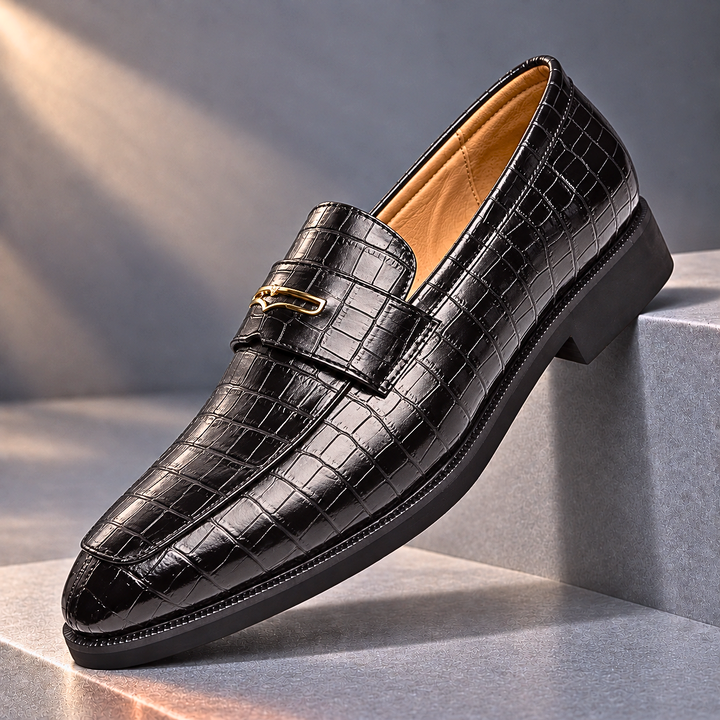 Alderton Refined Croc-Embossed Loafers