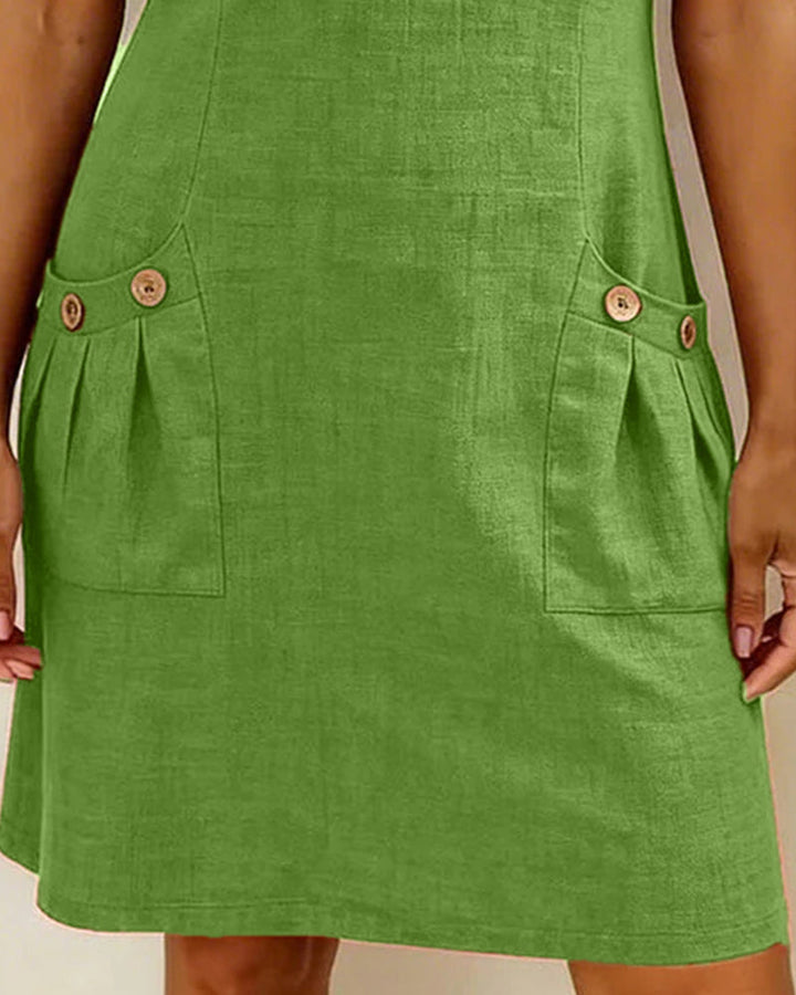 Linn Cotton dress with zip fastening