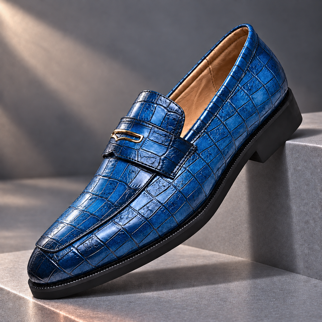 Alderton Refined Croc-Embossed Loafers
