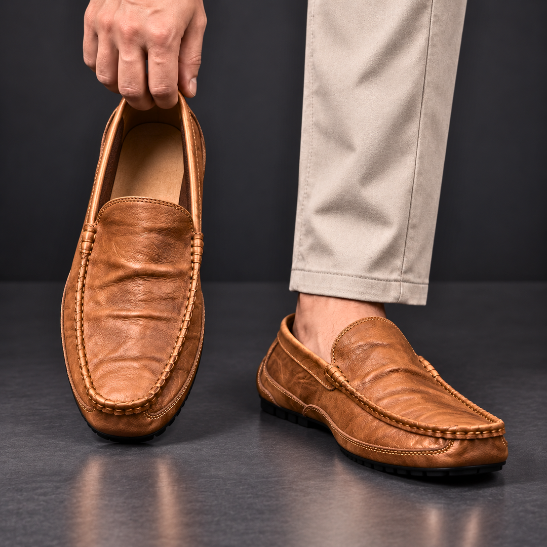 Santori | Cushioned Leather Loafers