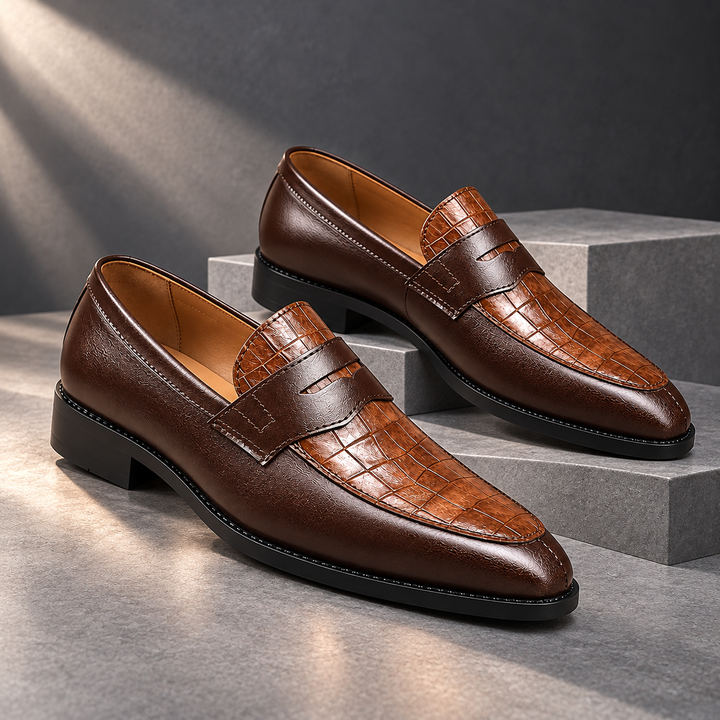 Fairfax Smart Comfort Slip-On Shoes in dark brown, charcoal studio