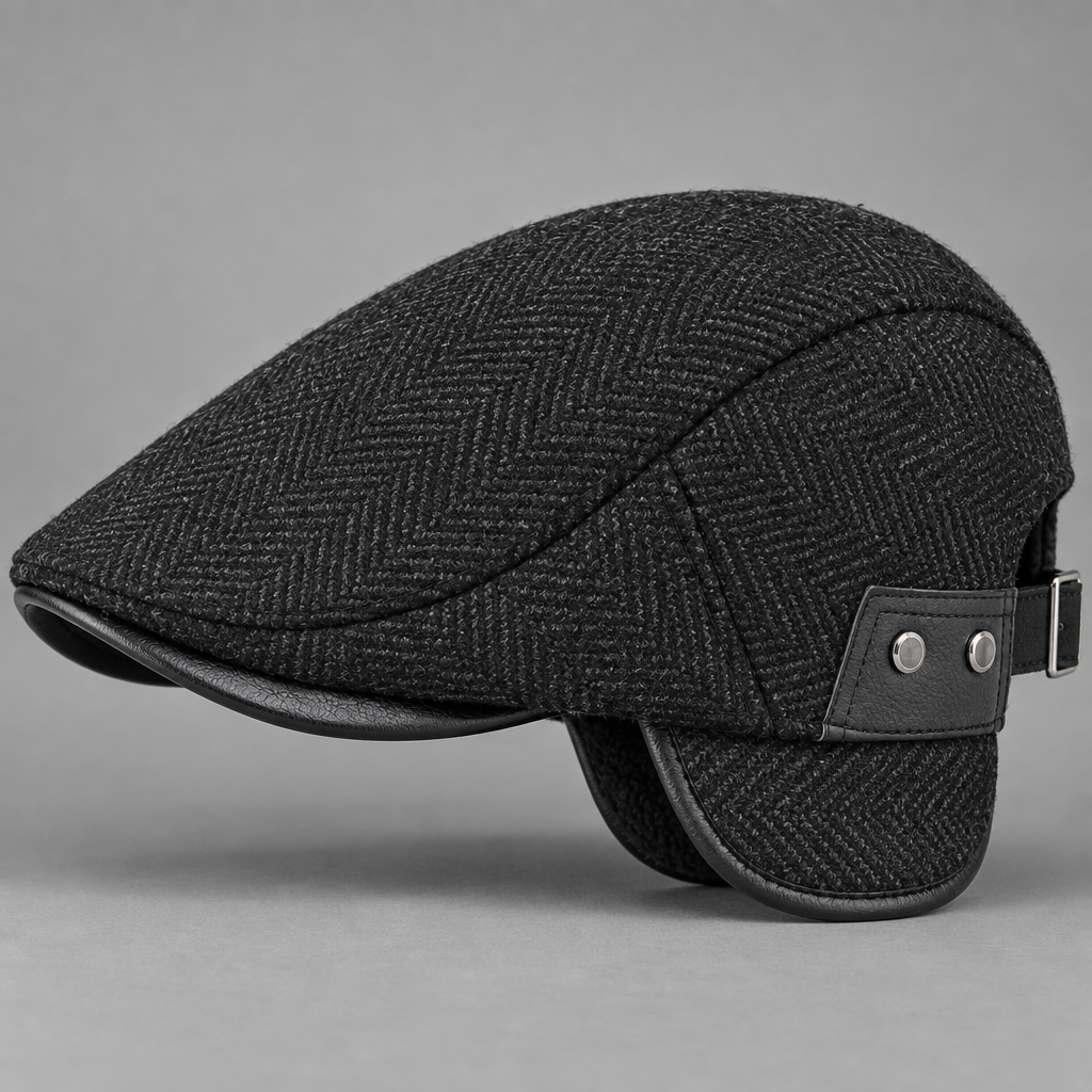 Thornton Herringbone Flat Cap