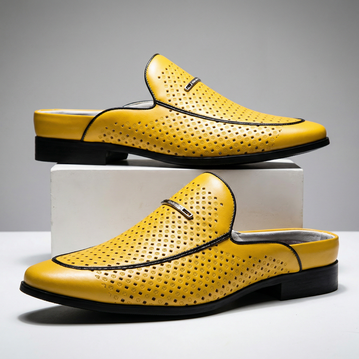 Castagnozzi Genuine Leather Perforated Loafers