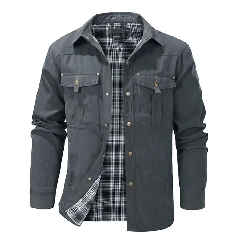 Endeavour Plaid-Lined Utility Jacket