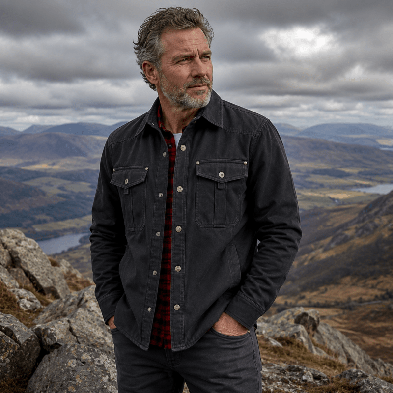 Endeavour Plaid-Lined Utility Jacket