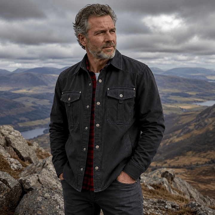 Endeavour Plaid-Lined Utility Jacket