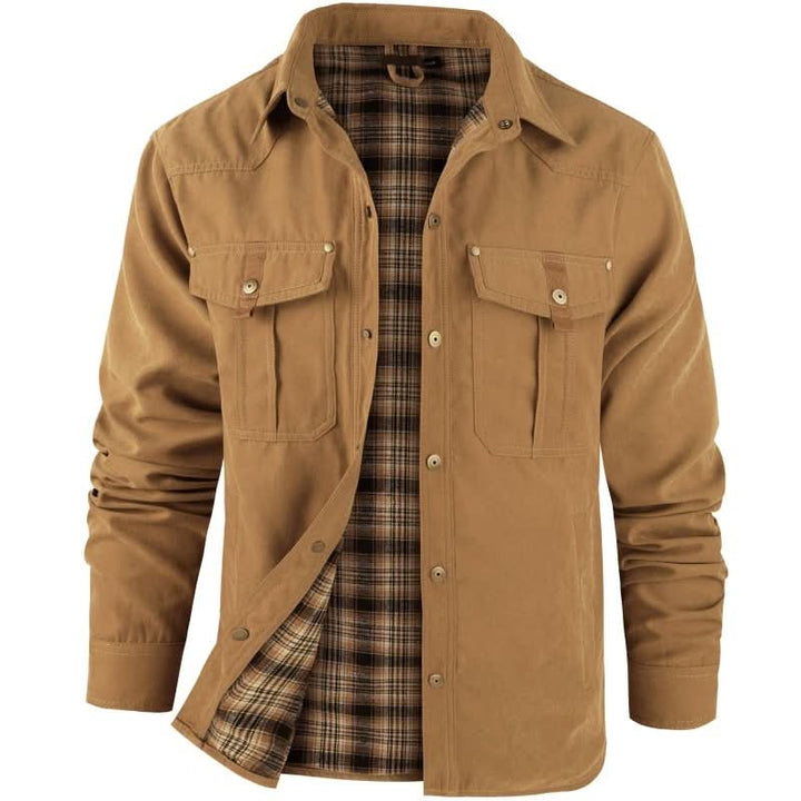 Endeavour Plaid-Lined Utility Jacket