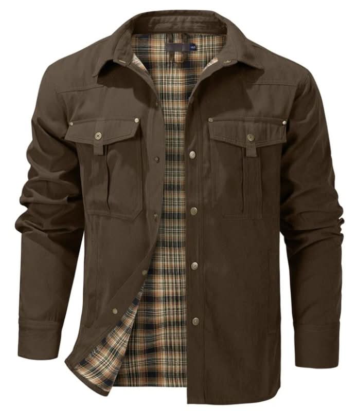 Endeavour Plaid-Lined Utility Jacket