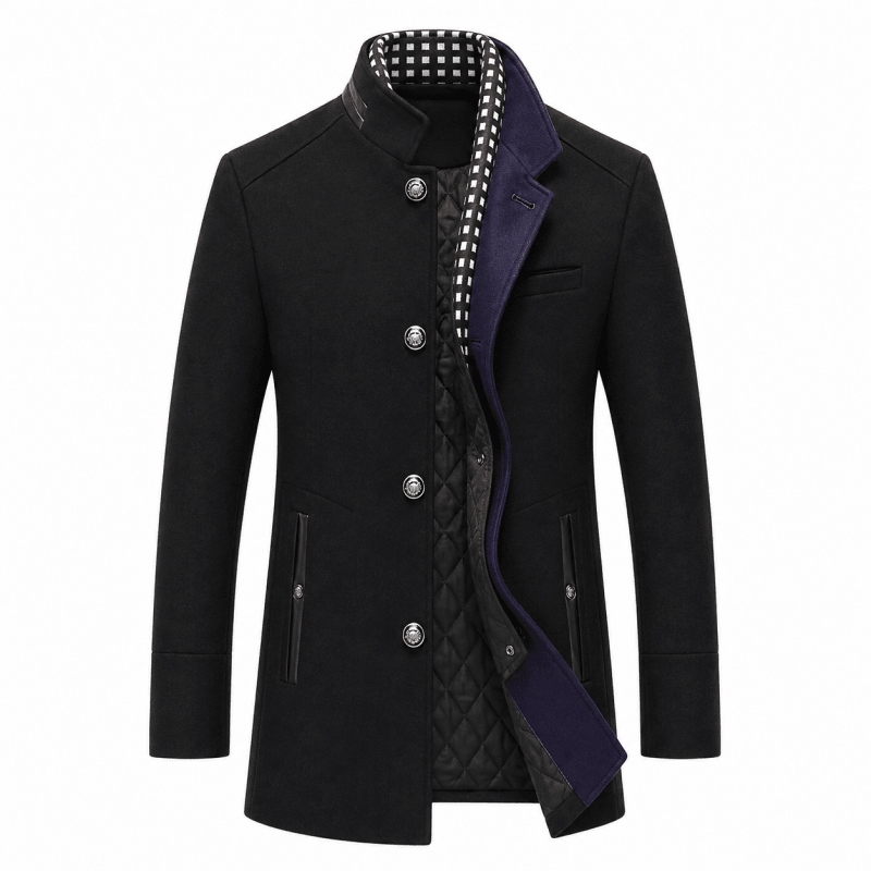 Bennett Smart Layered-Collar Tailored Coat