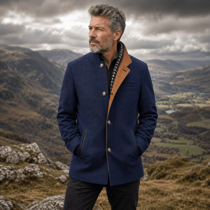 Bennett Smart Layered-Collar Tailored Coat