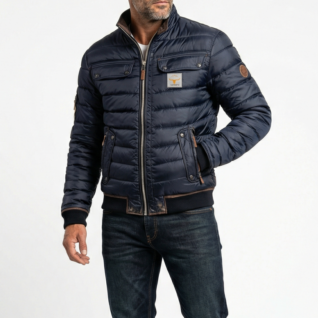 Russell Vintage Quilted Bomber Jacket