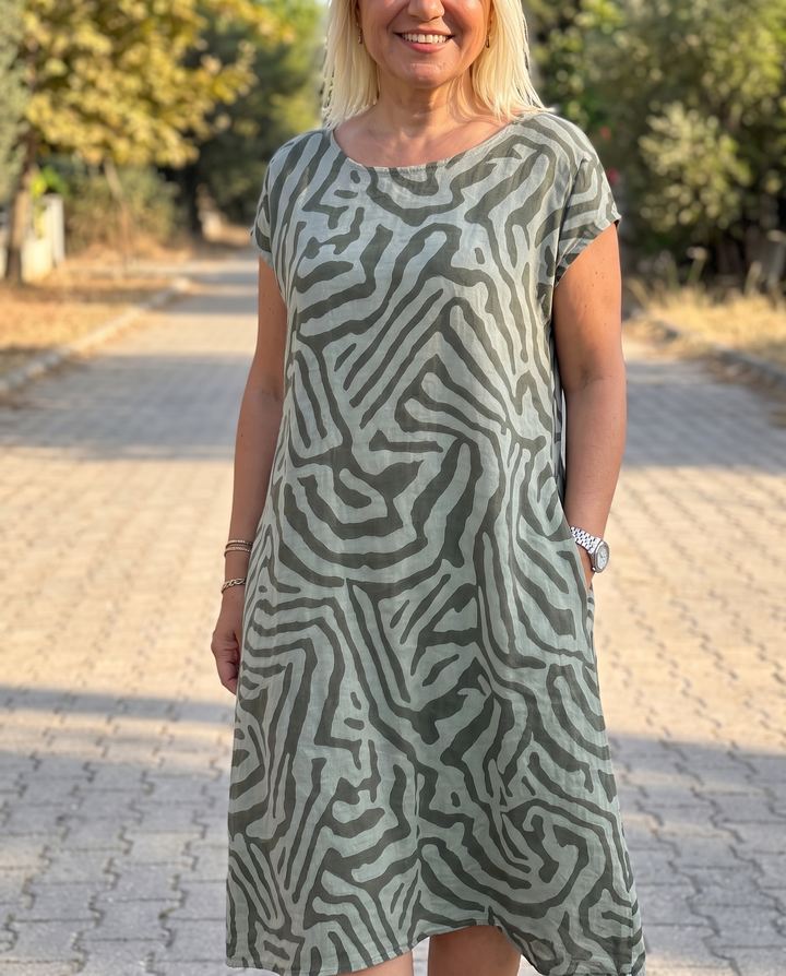 Maribel Breezy Round-Neck Sundress