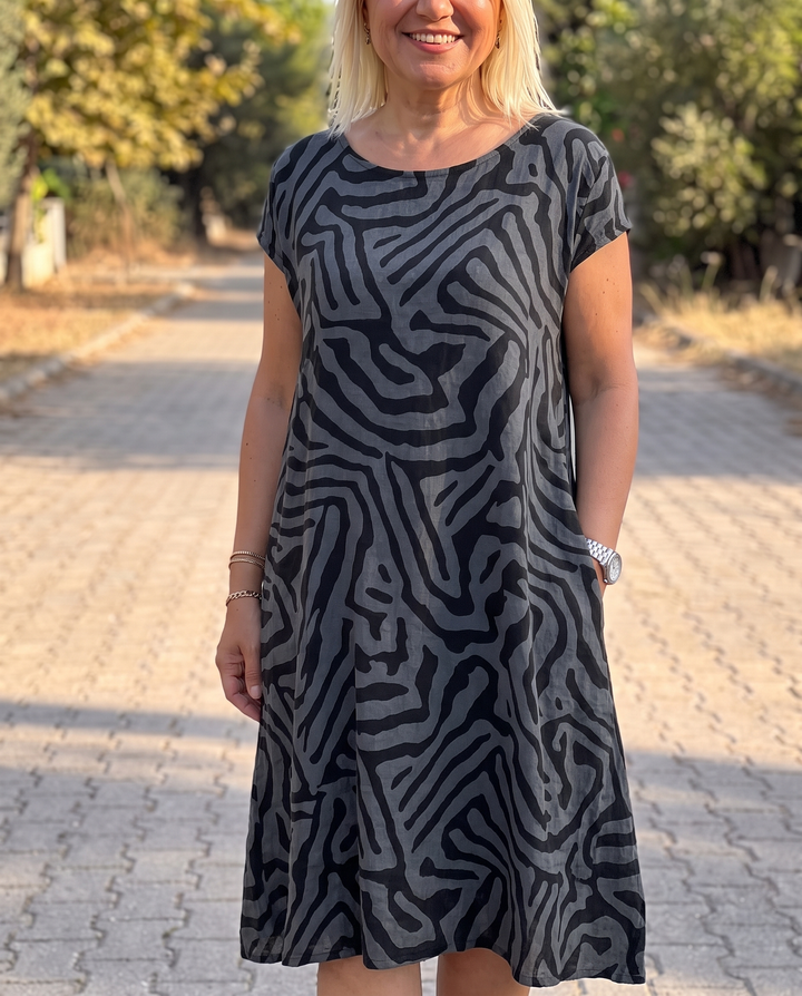 Maribel Breezy Round-Neck Sundress