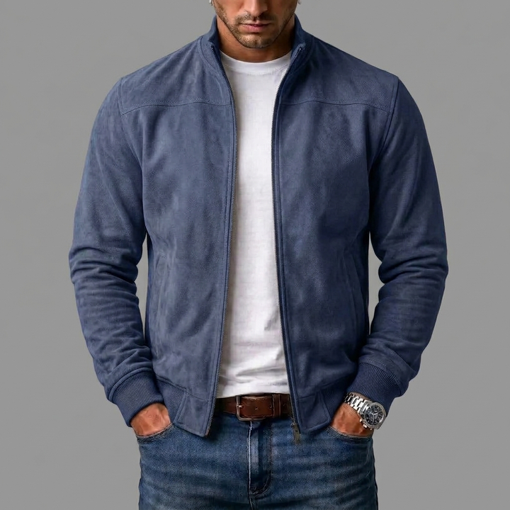 Rutherford Refined Suede Bomber Jacket