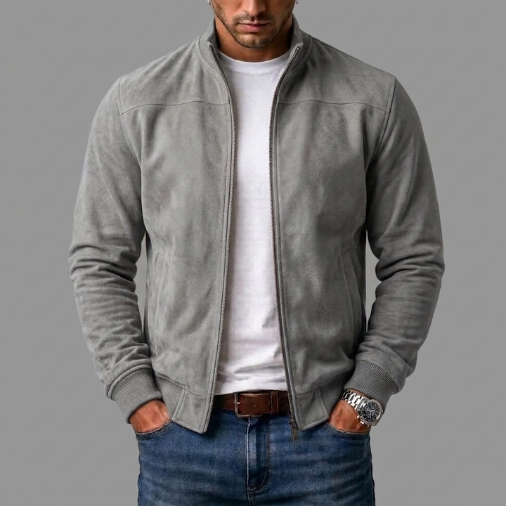 Rutherford Refined Suede Bomber Jacket