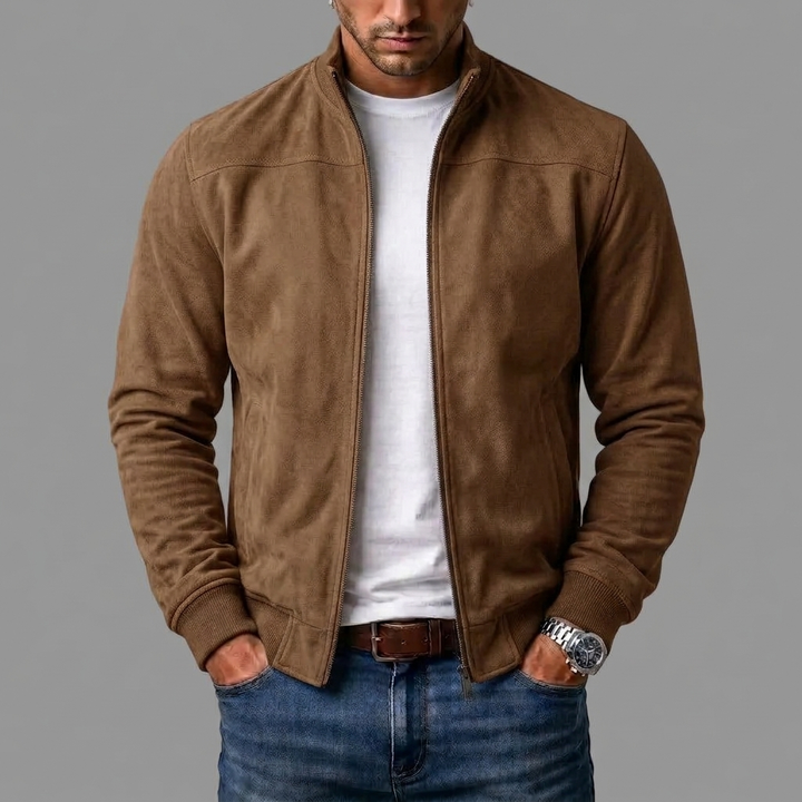 Rutherford Refined Suede Bomber Jacket