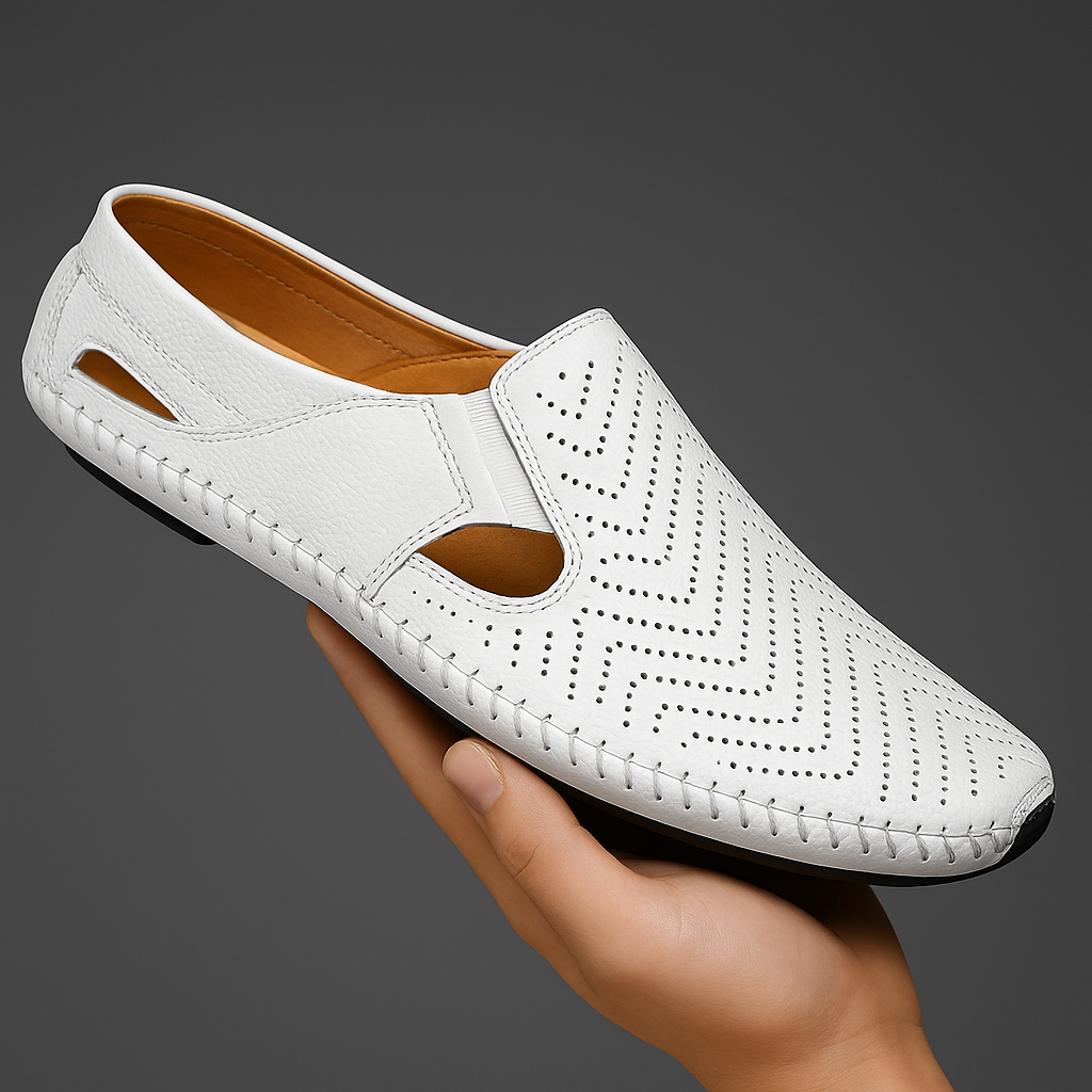 HAYDEN WOVEN LEATHER SANDALS