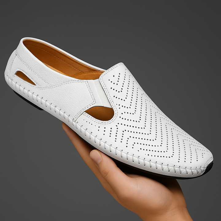 HAYDEN WOVEN LEATHER SANDALS