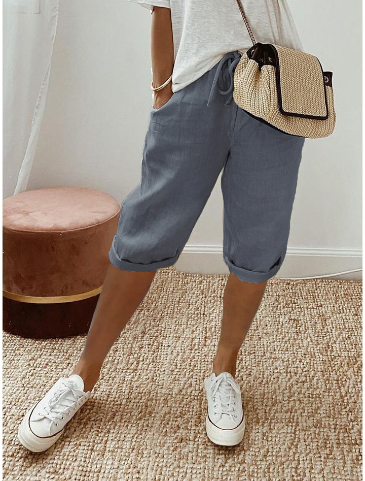 ANNE RELAXED CAPRI TROUSERS