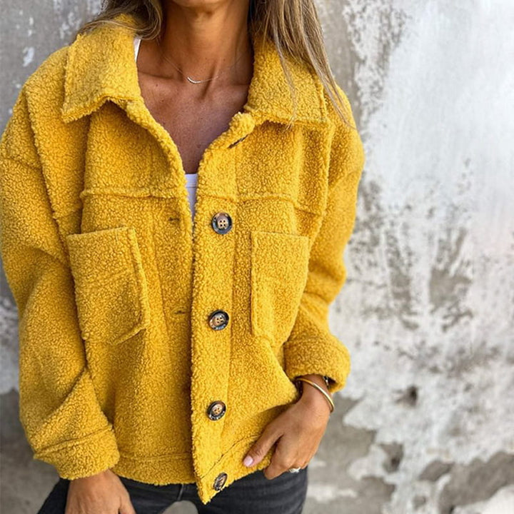 Cecily Cosy Faux-Fur Button Jacket