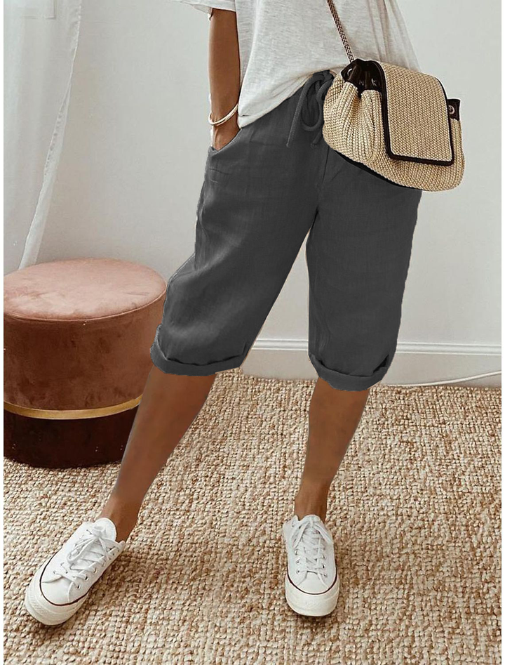 ANNE RELAXED CAPRI TROUSERS