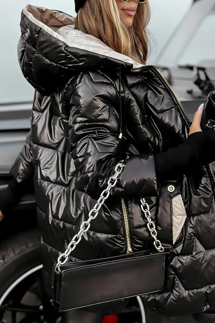 Lina | Long Puffer Coat with Cozy Oversized Hood