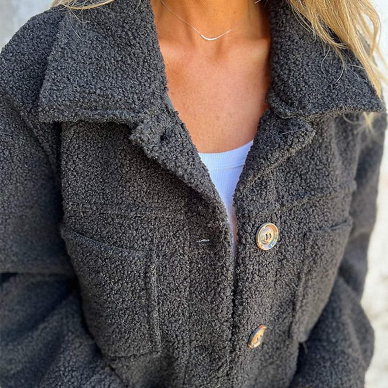 Cecily Cosy Faux-Fur Button Jacket
