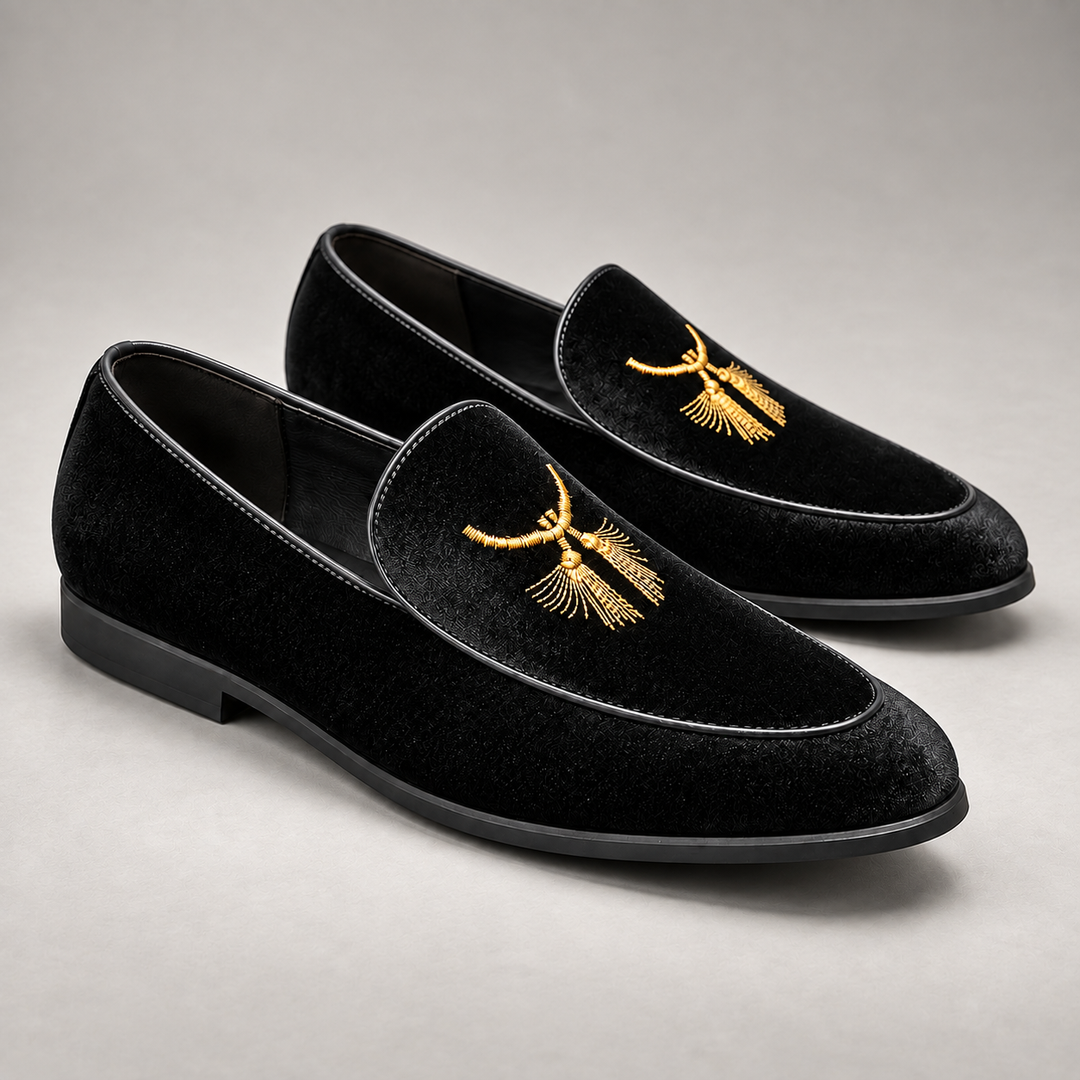 Lorenzo Elegant Men’s Loafers – men's loafer in a refined shadow stone studio setting