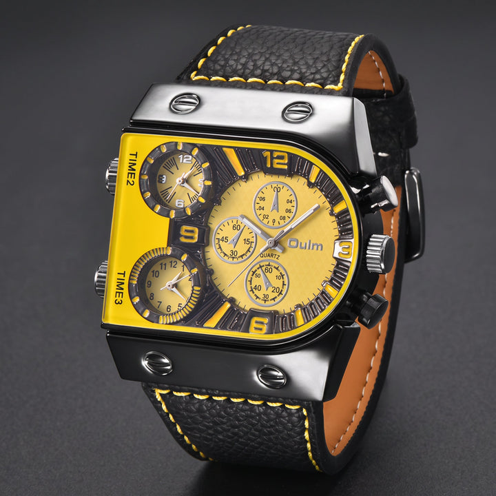 Valerio Distinctive Triple-Time Quartz Watch