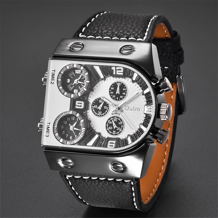 Valerio Distinctive Triple-Time Quartz Watch