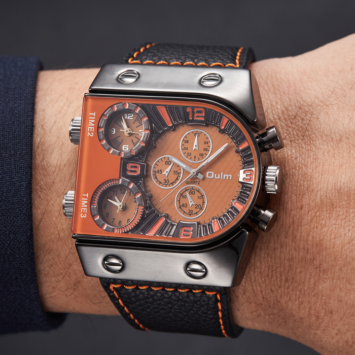 Valerio Distinctive Triple-Time Quartz Watch