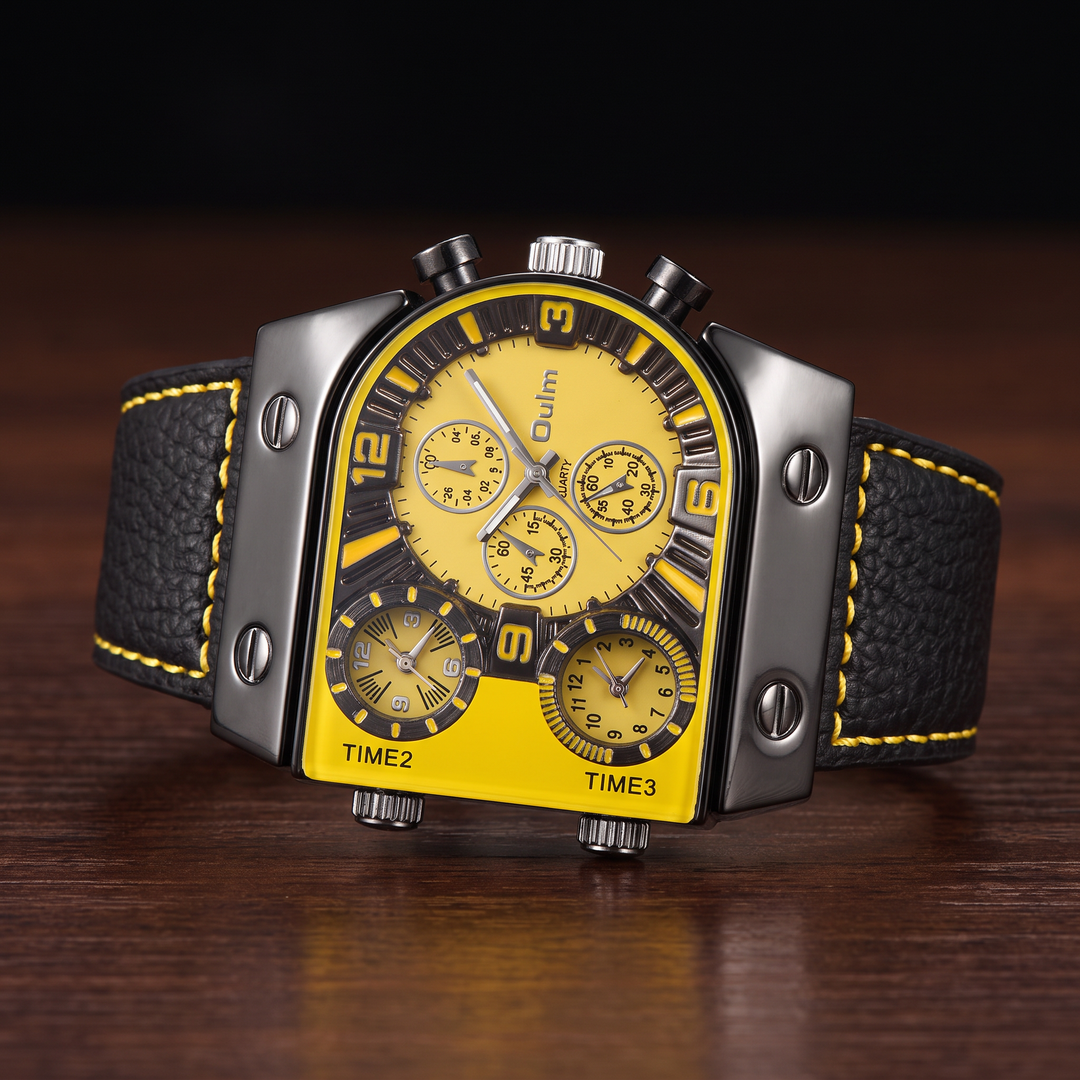 Valerio Distinctive Triple-Time Quartz Watch