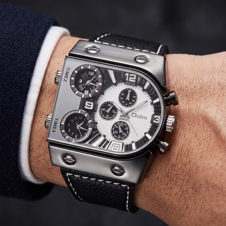 Valerio Distinctive Triple-Time Quartz Watch
