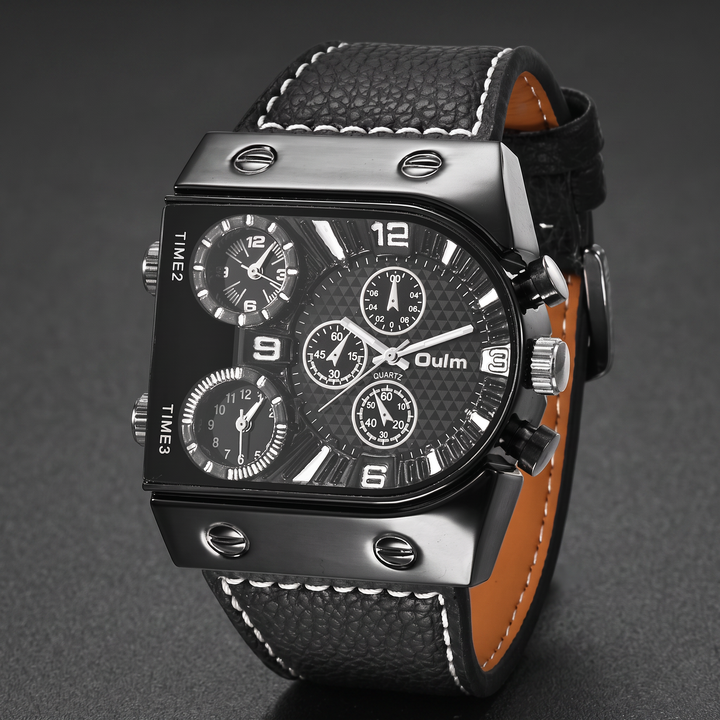 Valerio Distinctive Triple-Time Quartz Watch