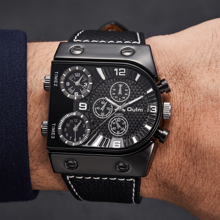 Valerio Distinctive Triple-Time Quartz Watch