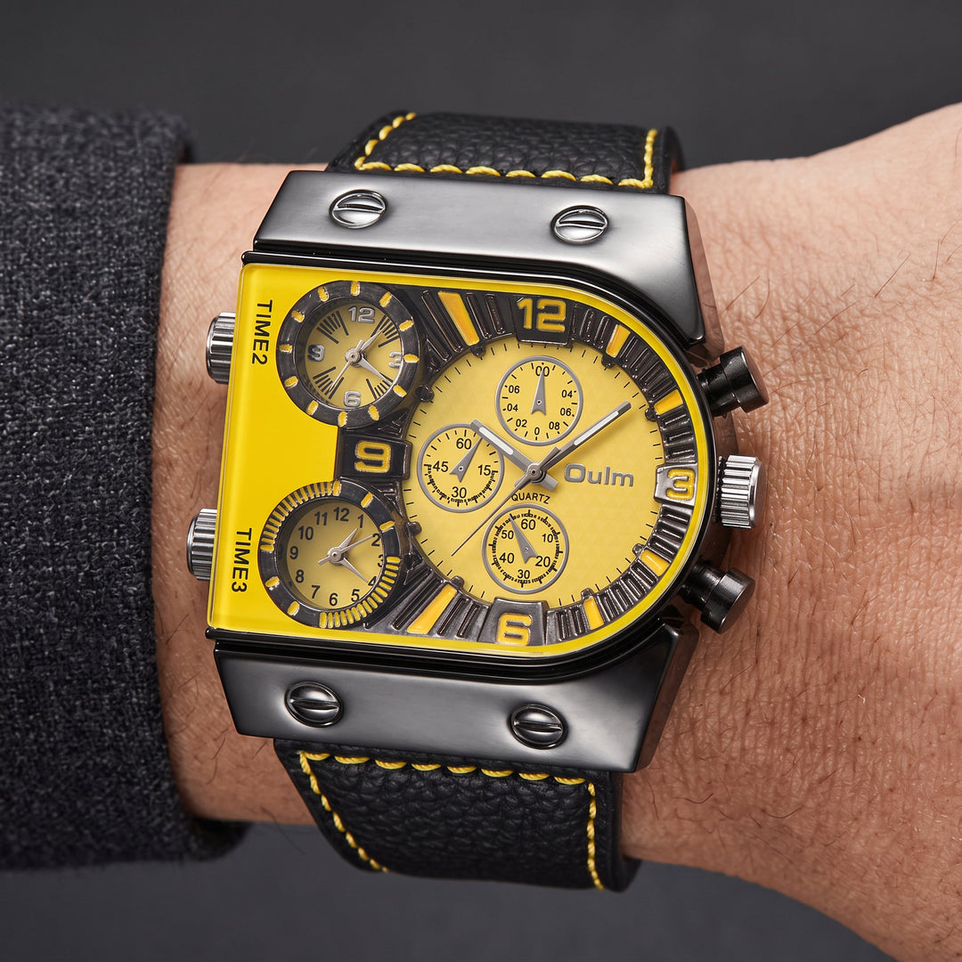 Valerio Distinctive Triple-Time Quartz Watch