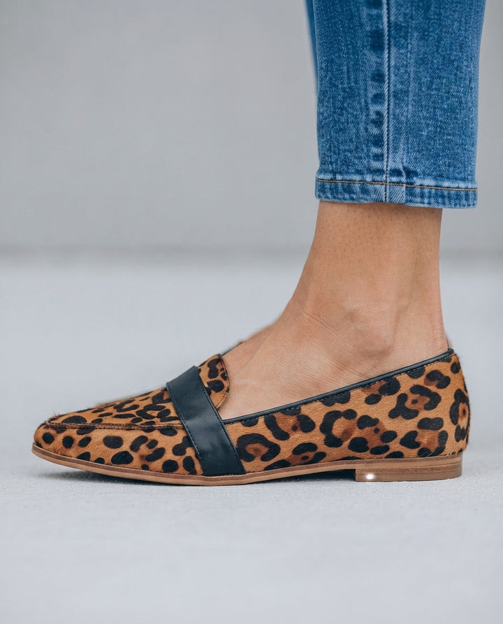 Pointed Loafers with Wide Instep Strap