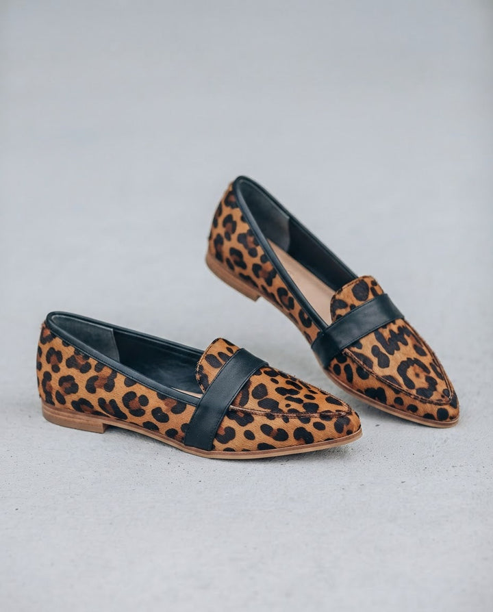Pointed Loafers with Wide Instep Strap