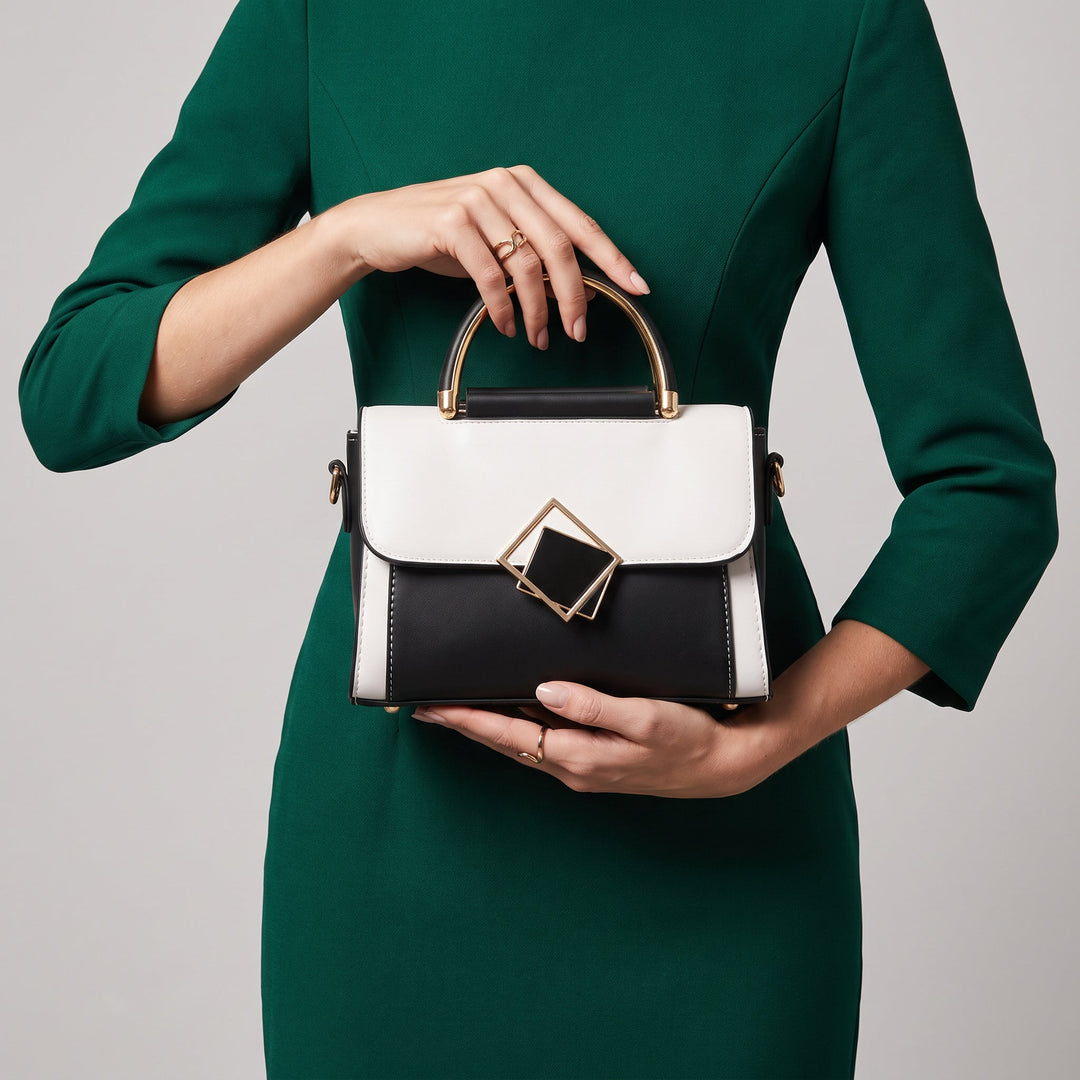 Yelena Structured Leather Top-Handle Bag