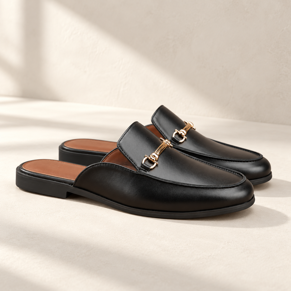 Marlowe Backless Loafers – side studio view