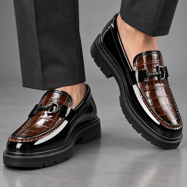 Dario Croc-Texture Derby Shoes
